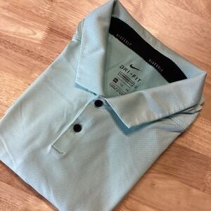 EUC Mens Nike Drifit Vapor Short Sleeved Golf Polo - Blue- XXL
